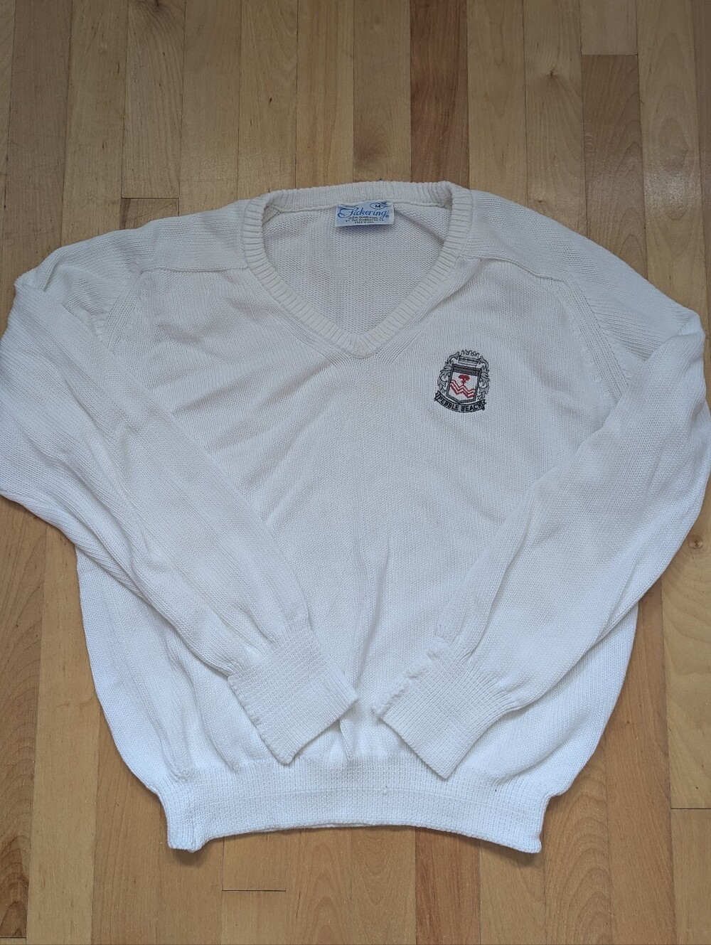 White V-Neck Sweater